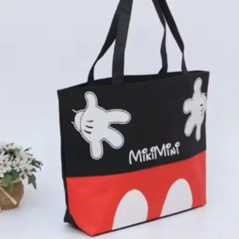 Miki Cotton Bag Mickey Tote Size: 16 x 11.5 x 4 inch - Picture 3 of 4